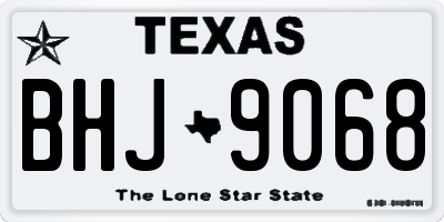 TX license plate BHJ9068