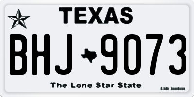TX license plate BHJ9073