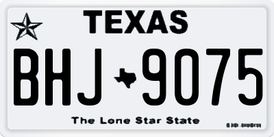 TX license plate BHJ9075