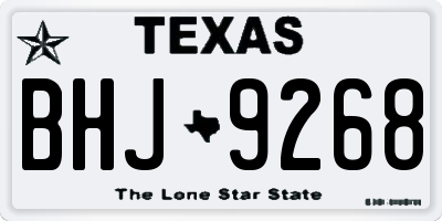 TX license plate BHJ9268