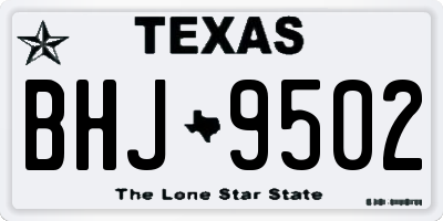TX license plate BHJ9502