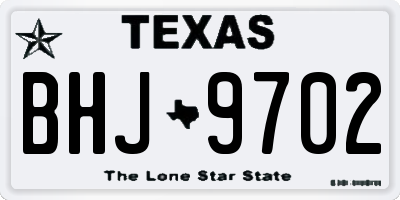 TX license plate BHJ9702