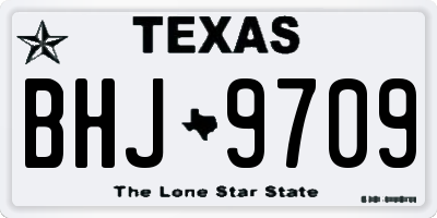 TX license plate BHJ9709