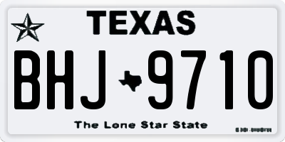 TX license plate BHJ9710