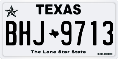 TX license plate BHJ9713