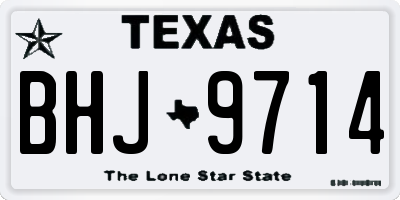 TX license plate BHJ9714