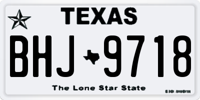 TX license plate BHJ9718