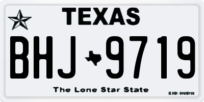TX license plate BHJ9719