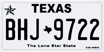TX license plate BHJ9722