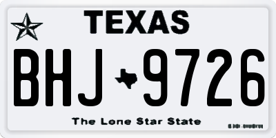 TX license plate BHJ9726