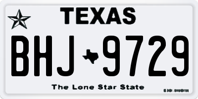 TX license plate BHJ9729