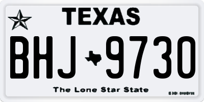 TX license plate BHJ9730