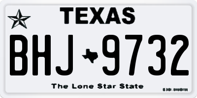 TX license plate BHJ9732