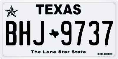 TX license plate BHJ9737