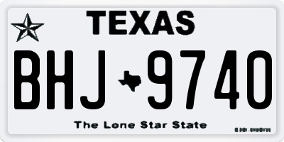TX license plate BHJ9740