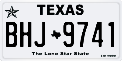 TX license plate BHJ9741