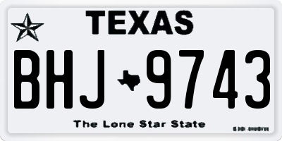 TX license plate BHJ9743