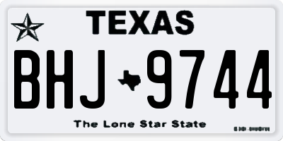 TX license plate BHJ9744
