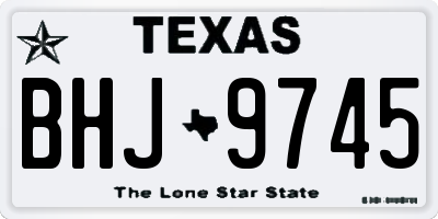 TX license plate BHJ9745