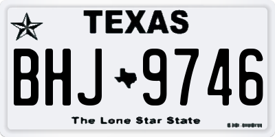 TX license plate BHJ9746