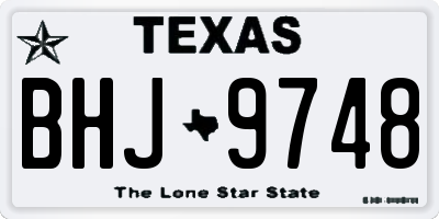 TX license plate BHJ9748