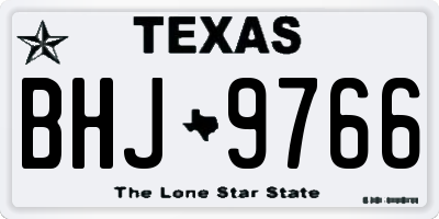 TX license plate BHJ9766