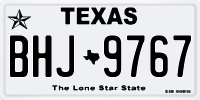 TX license plate BHJ9767