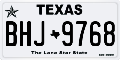 TX license plate BHJ9768