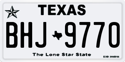 TX license plate BHJ9770