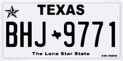 TX license plate BHJ9771