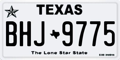 TX license plate BHJ9775