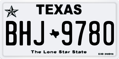 TX license plate BHJ9780