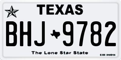 TX license plate BHJ9782