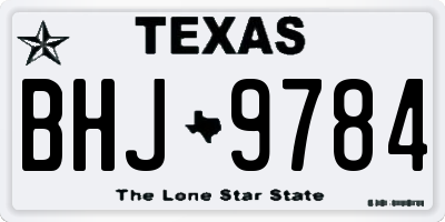 TX license plate BHJ9784