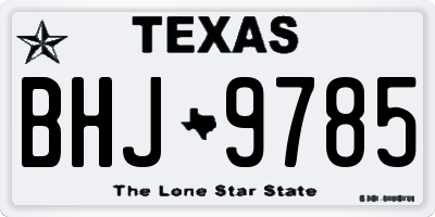 TX license plate BHJ9785