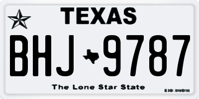 TX license plate BHJ9787