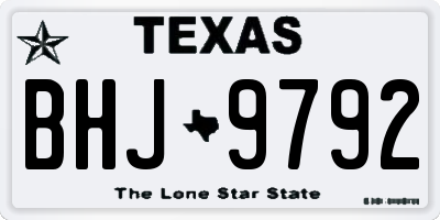 TX license plate BHJ9792