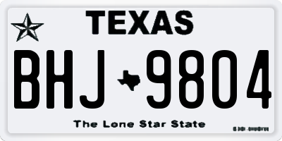 TX license plate BHJ9804