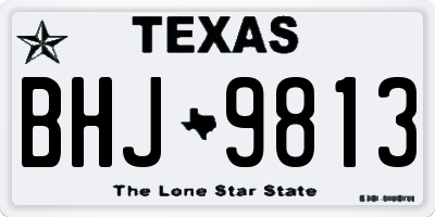 TX license plate BHJ9813