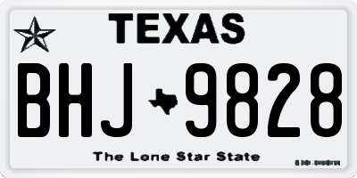 TX license plate BHJ9828