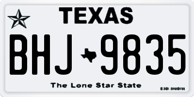 TX license plate BHJ9835
