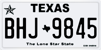 TX license plate BHJ9845