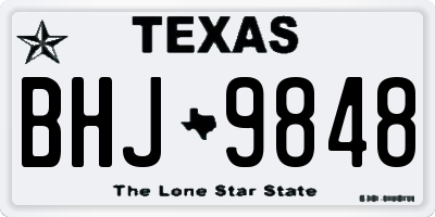 TX license plate BHJ9848