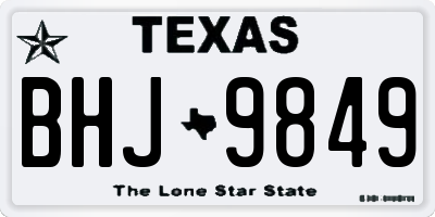 TX license plate BHJ9849