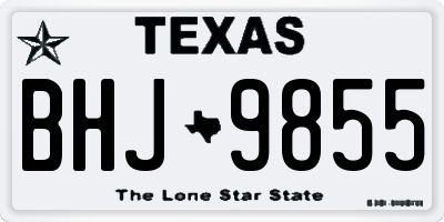 TX license plate BHJ9855