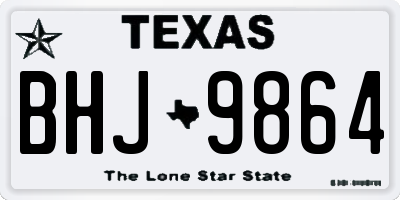 TX license plate BHJ9864