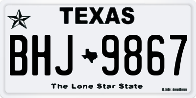 TX license plate BHJ9867