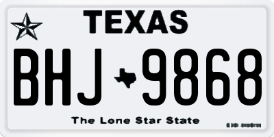 TX license plate BHJ9868