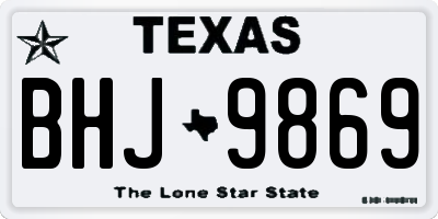 TX license plate BHJ9869