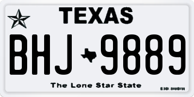TX license plate BHJ9889